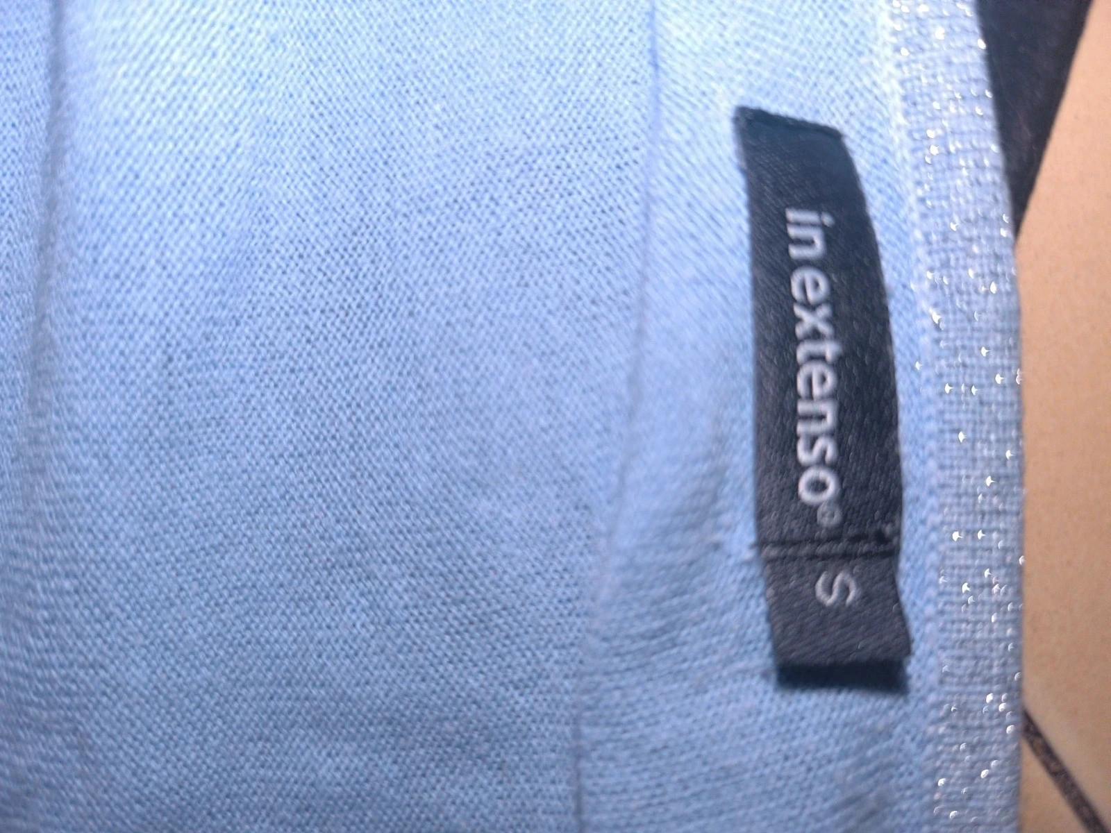 Jersey de cuello en V In Extenso azul cielo para mujer talla S de punto fino con mangas largas – photo 3